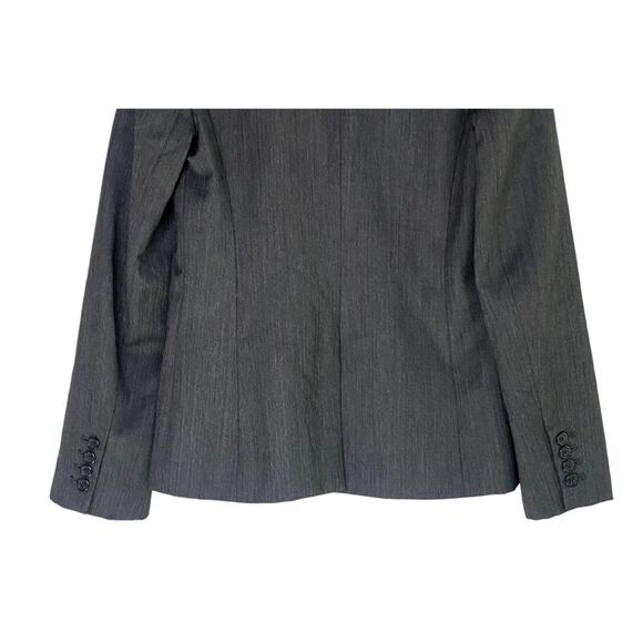 J. Crew Super 120's Wool Pinstripe Suit Blazer Collar Pockets Lined 2 Grey #3874 - Picture 7 of 15